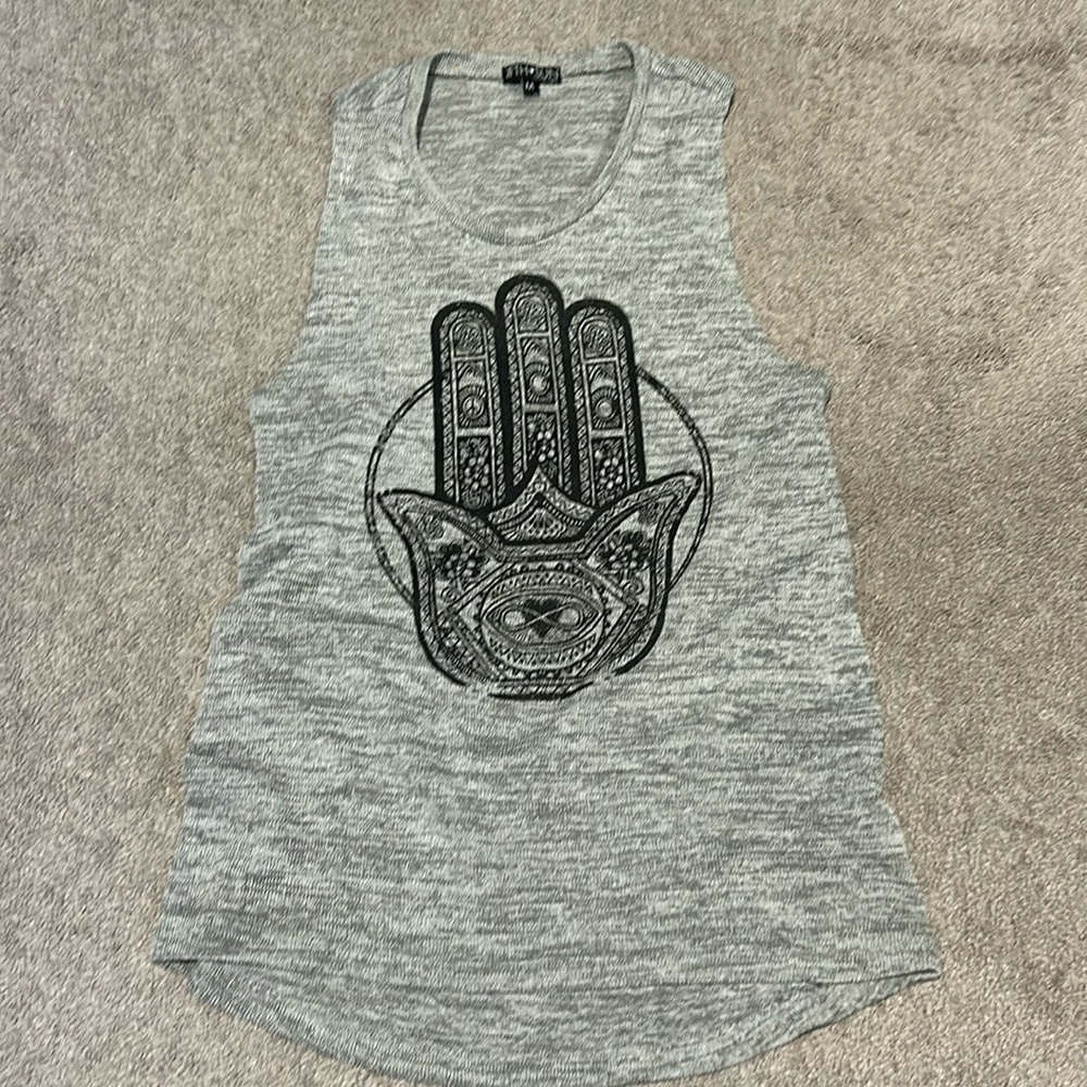 Grey racer back tank